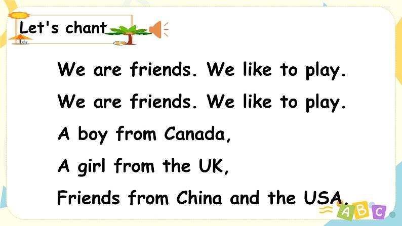 人教版PEP英语三年级下册第1单元第2课时Part A ( Let's learn&Let's chant)课件+教案+习题02