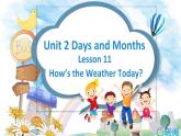 冀教版（新）四下-Unit 2 Lesson11 How's the Weather Today  【优质课件】