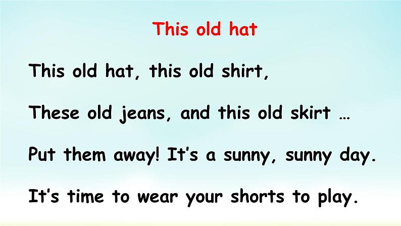 1人教四下 Unit 5 Part B&Part C 第6课时 Read and write & Let 's check & Let 's sing & Story time第3页
