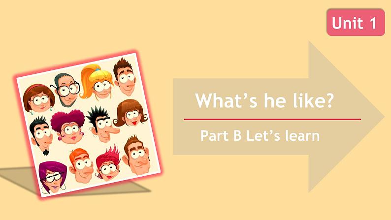 人教版五上Unit 1 What’s he like？B Let’s learn课件（共26张PPT）第1页