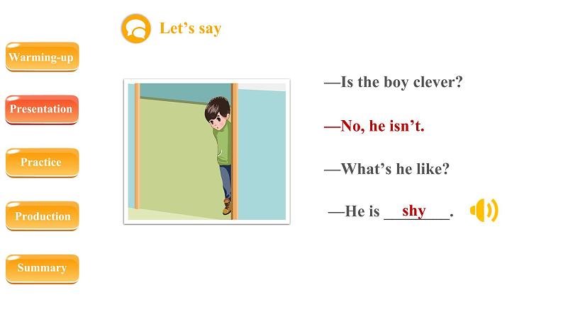 人教版五上Unit 1 What’s he like？B Let’s learn课件（共26张PPT）第8页