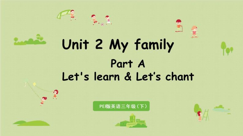 人教版三年级英语下册 Unit2 Part A 第2课时Let's learn& Let's chant 课件01