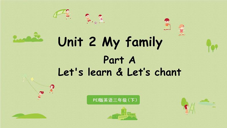 人教版三年级英语下册 Unit2 Part A 第2课时Let's learn& Let's chant 课件01