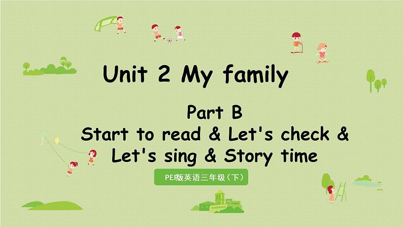 1人教三（下） Unit2 Part B 第6课时Start to read& Let 's check& Let 's sing&Story time第1页