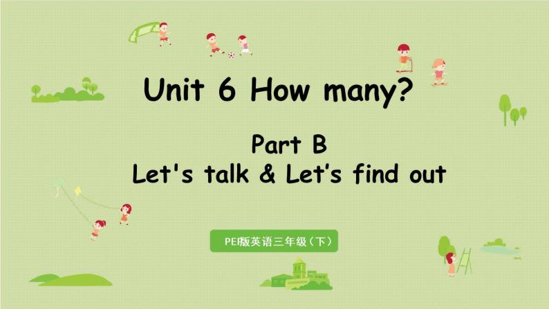 人教版三年级英语下册 Unit6 Part B 第4课时Let's talk & Let's find out 课件01