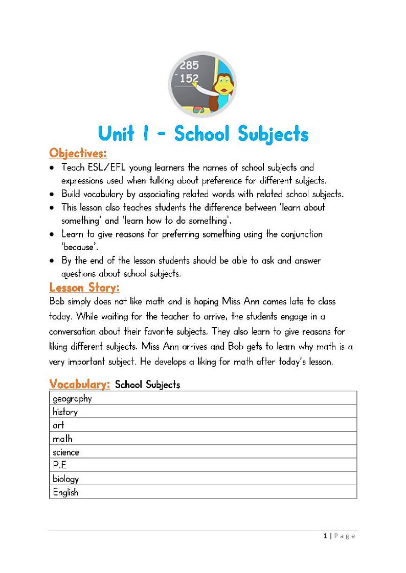 英语词汇语法学习Level4（彩版适用于幼儿、小初）学案02