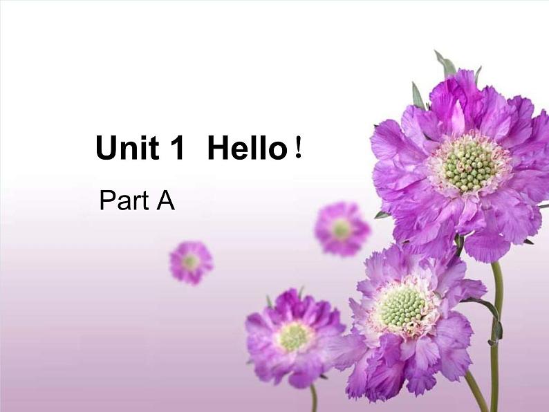 闽教版（三年级起点）小学英语三年级上册 Unit 1 Hello Part A_ 课件01