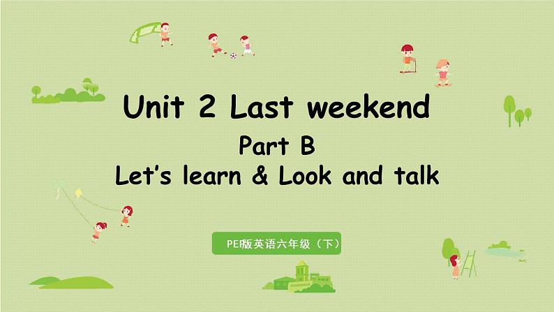 人教版（PEP）六年级英语下册 Unit2 Part B 第4课时Let's learn&look and talk 课件01