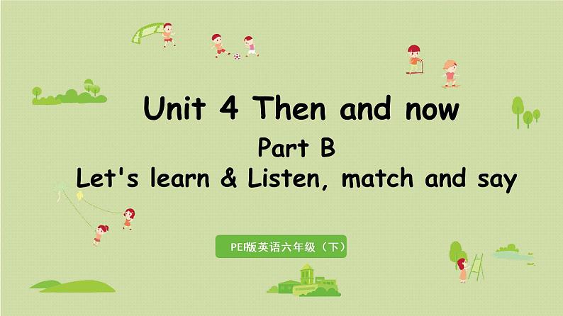 人教版（PEP）六年级英语下册 Unit 4 Part B 第4课时Let's learn & Listen, match snd say 课件01