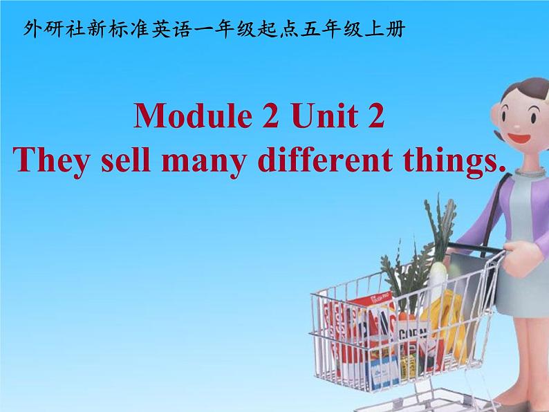 外研版（一起）英语五年级上册 Module 2 Unit 2 They sell many different things.（课件）01