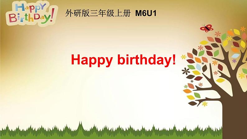 外研版（三起）英语三年级上册Module 6 Unit 1  Happy birthday 课件第1页