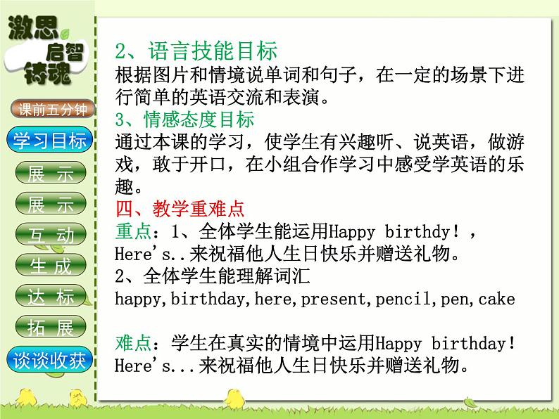 外研版（三起）英语三年级上册Module 6 Unit 1  Happy birthday  课件第4页