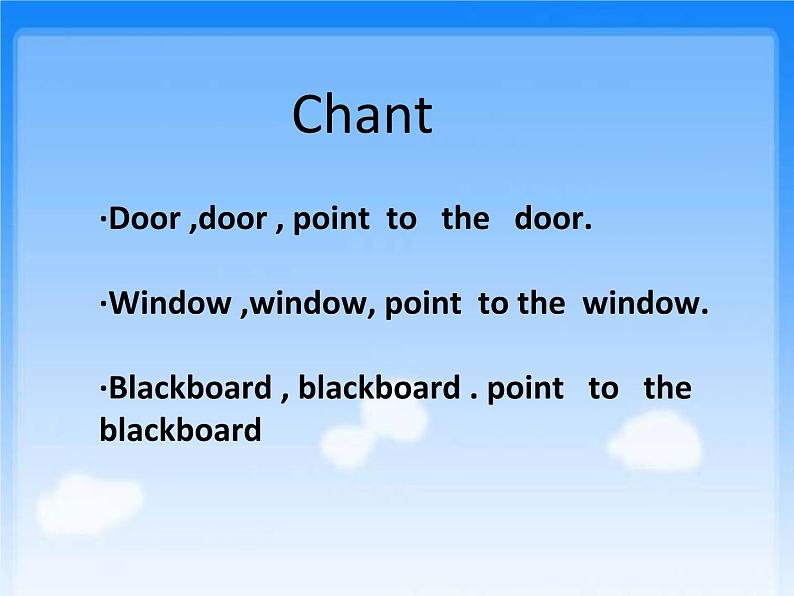 外研版（三起）英语三年级上册Module 3 Unit 1 point  to  the  door. 课件第8页