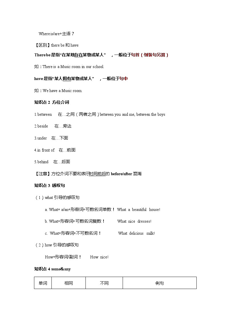 译林版英语五年级上册1-4单元知识点汇总练习题第3页