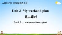 小学英语人教版 (PEP)六年级上册Unit 3 My weekend plan Part A教学ppt课件