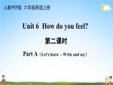 人教PEP版六年级英语上册《Unit 6 第二课时》教学课件PPT小学优秀公开课