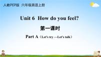 小学英语Unit 6 How do you feel? Part A教学ppt课件