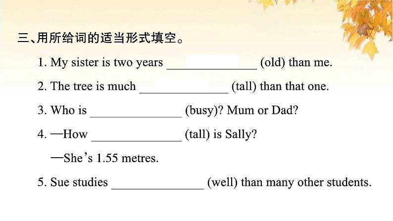 小升初英语归类冲刺专项复习卷三词汇形容词与副词课件04