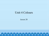 冀教版（一起）英语一年级上册 Unit 4 Colours-lesson 20_课件1