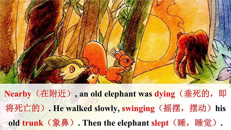 外研版英语六年级下册 The Elephant and the Spider 课件第4页