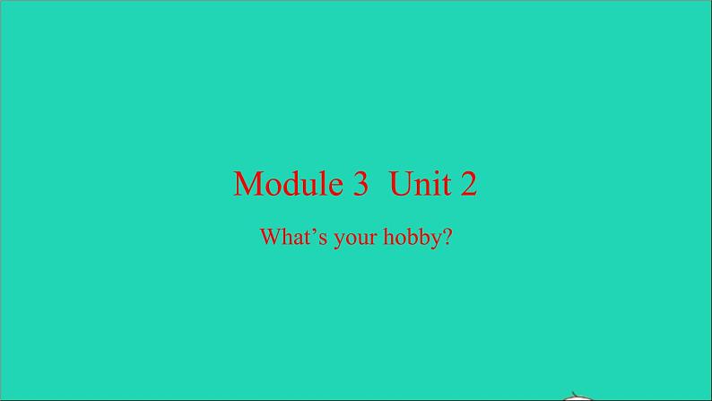 外研版六年级英语上册Module3Unit2What 'syourhobby习题课件第1页