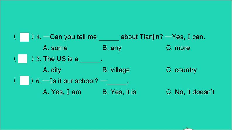 外研版六年级英语上册Module1Unit2It 'sinthewest习题课件第5页