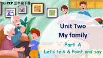 人教版 (PEP)三年级下册Unit 2 My family Part A教学演示课件ppt