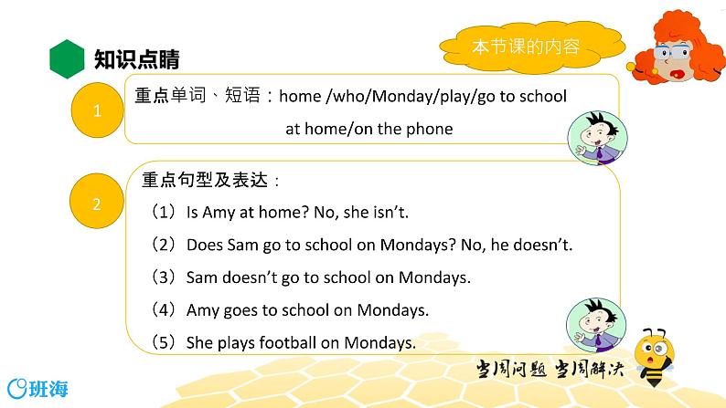 英语三年级【知识精讲】Module 5 Unit 1 She goes to school on Mondays!课件PPT06