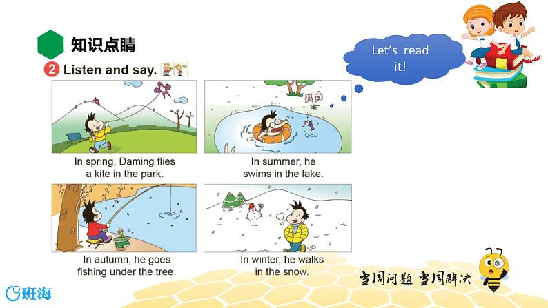 英语三年级【知识精讲】Module 8 Unit 2 Daming flies a kite in the park.课件PPT03