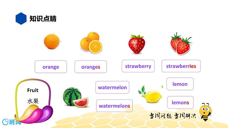 英语四年级【知识精讲】2.单词、词组(5)单词词组——水果和蔬菜课件PPT04