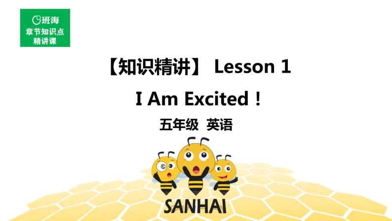 英语五年级【知识精讲】Lesson 1 I Am Excited !课件PPT01