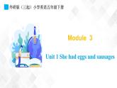 外研版（三起）五年级下册英语-Module 3 Unit 1 She had eggs and sausages  课件+教案+练习+素材