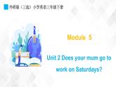 外研版（三起）三年级下册英语-Module 5 Unit 2 Does your mum go to work on Saturdays  课件+教案+练习+素材