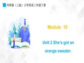 外研版（三起）三年级下册英语-Module 10 Unit 2 She’s got an orange sweater  课件+教案+练习+素材