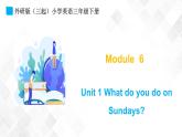 外研版（三起）三年级下册英语-Module 6 Unit 1What do you do on Sundays  课件+教案+练习+素材
