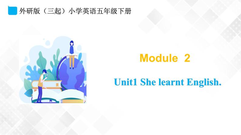 外研版（三起）五年级下册英语-Module 2 Unit 1 She learnt English  课件+教案+练习+素材01