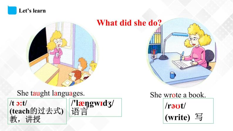 外研版（三起）五年级下册英语-Module 2 Unit 1 She learnt English  课件+教案+练习+素材05