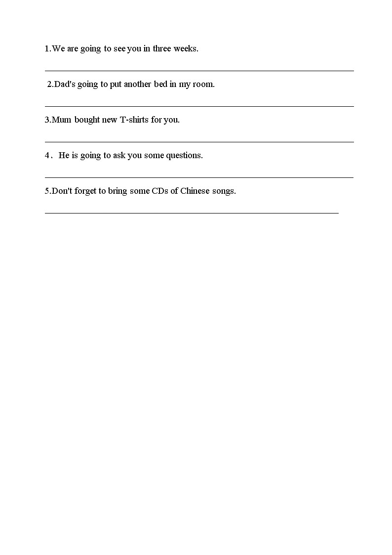 外研版（三起）五年级下册英语-Module 9 Unit 2 Mum bought new T-shirts for you  课件+教案+练习+素材02