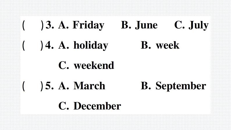 人教版PEP英语五年级下册-Unit 3 综合训练+PPT讲解+听力材料+听力课件PPT03