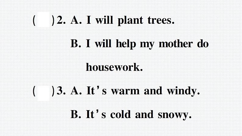 人教版PEP英语五年级下册-Unit 3 综合训练+PPT讲解+听力材料+听力课件PPT07
