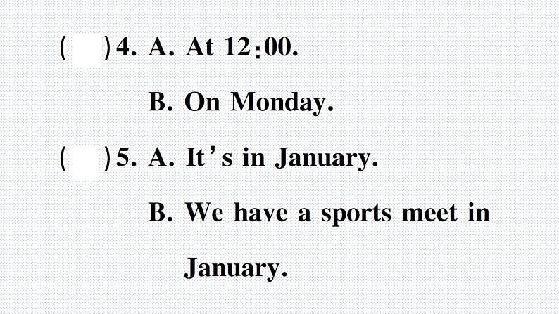 人教版PEP英语五年级下册-Unit 3 综合训练+PPT讲解+听力材料+听力课件PPT08