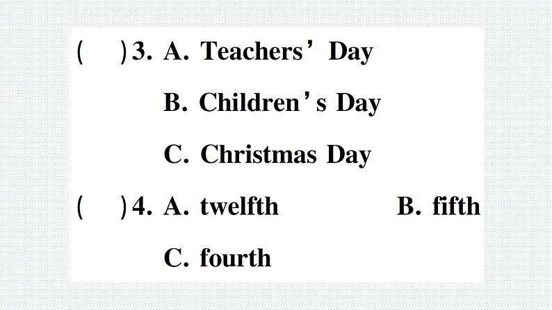 人教版PEP英语五年级下册-Unit 4 综合训练+PPT讲解+听力材料+听力课件PPT03