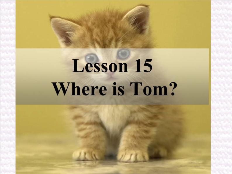 Lesson 15 Where is tom 课件01