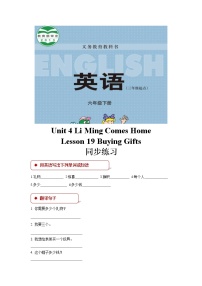 英语六年级上册Lesson 19 Christmas Is Coming!课后复习题