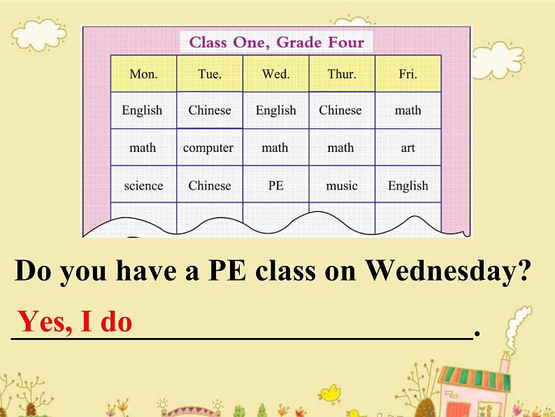 闽教英语四下Unit 3 School Subjects Part B 课件08