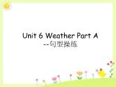 闽教四下Unit 6 Weather Part A--句型操练课件PPT