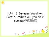 闽教四下Unit 8  Part A--What will you do in summer句型操练课件PPT
