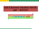 闽教四下Unit 8 Summer Vacation Part B--will 一般将来时课件PPT