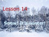 英语六年级上册Lesson 14 Snow! It's Winter!评课课件ppt