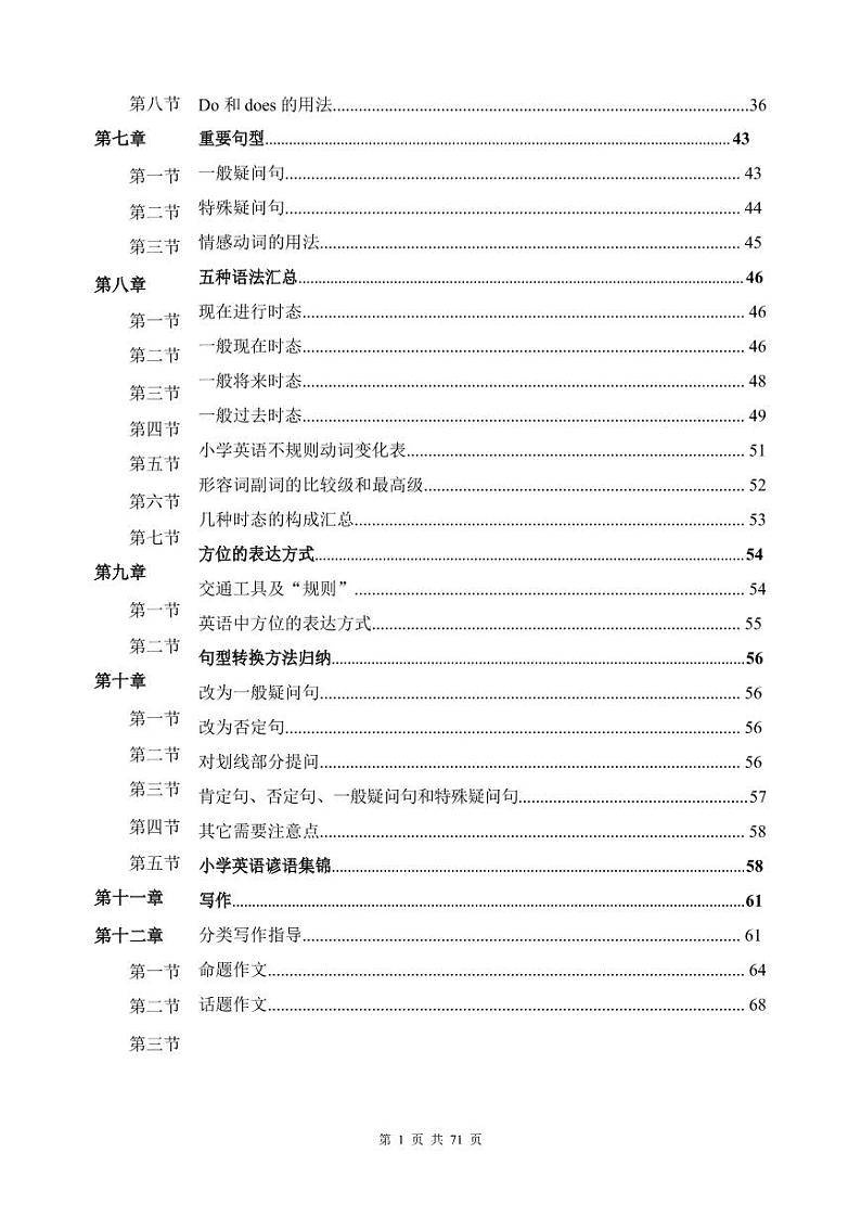【小升初】小学英语知识点汇总学案02